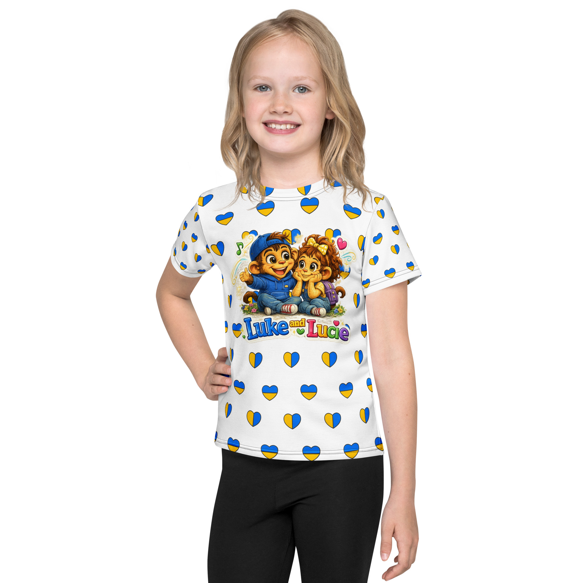 Luke & Lucie™ Best Friends Heart Pattern Tee - Image 5