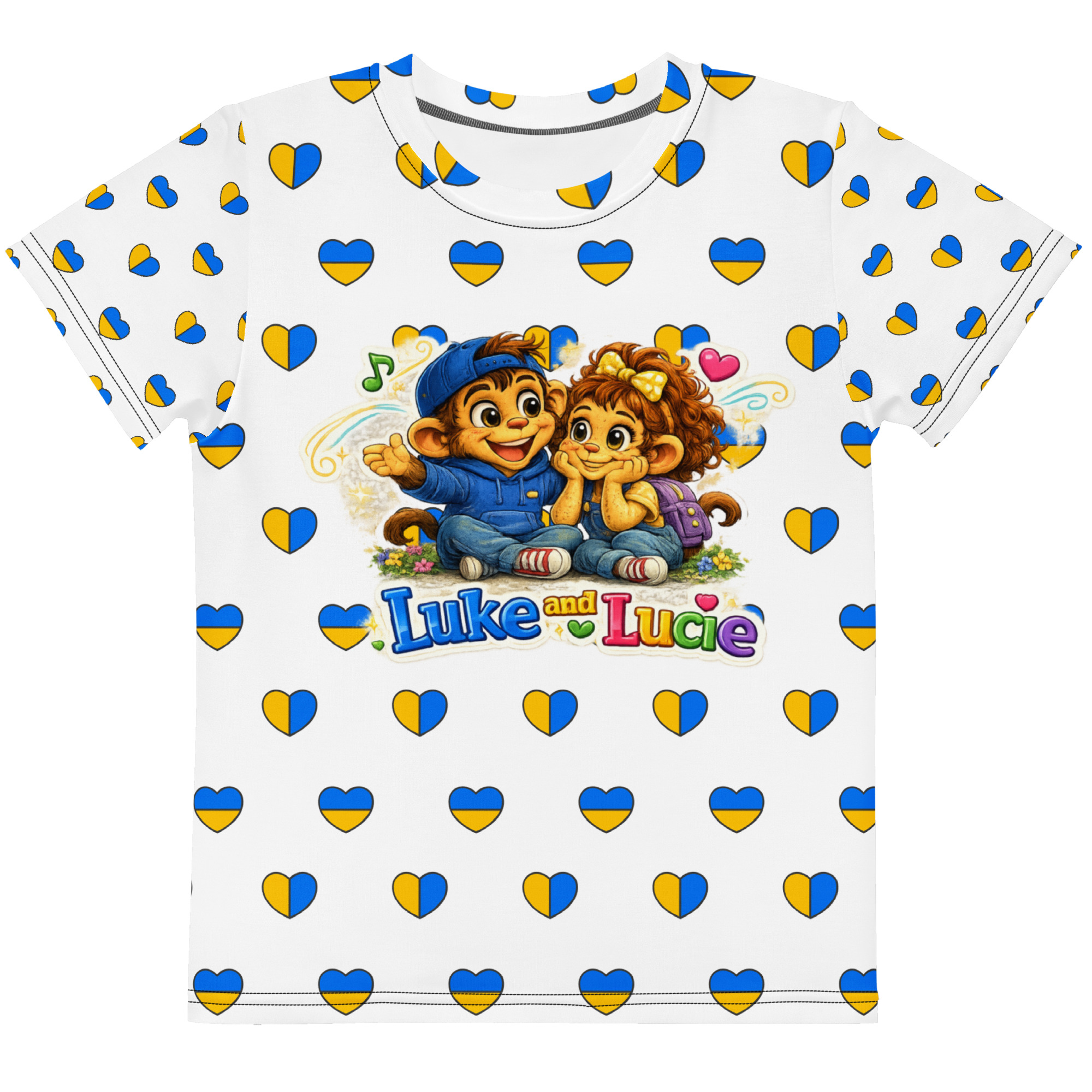 Luke & Lucie™ Best Friends Heart Pattern Tee - Image 2